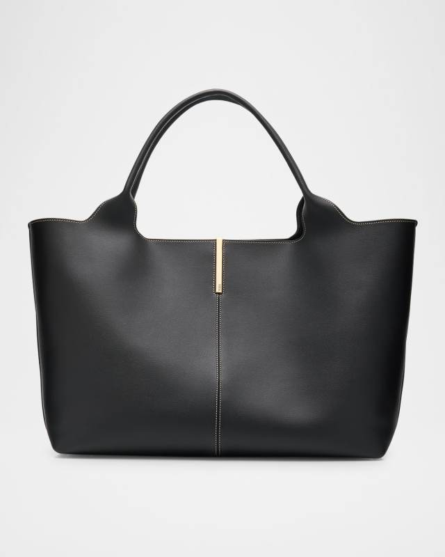 Medium Leather Tote Shopping Bag